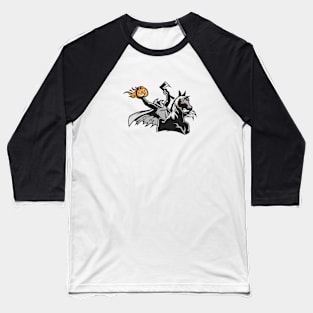 Headless Horseman Cartoon Baseball T-Shirt